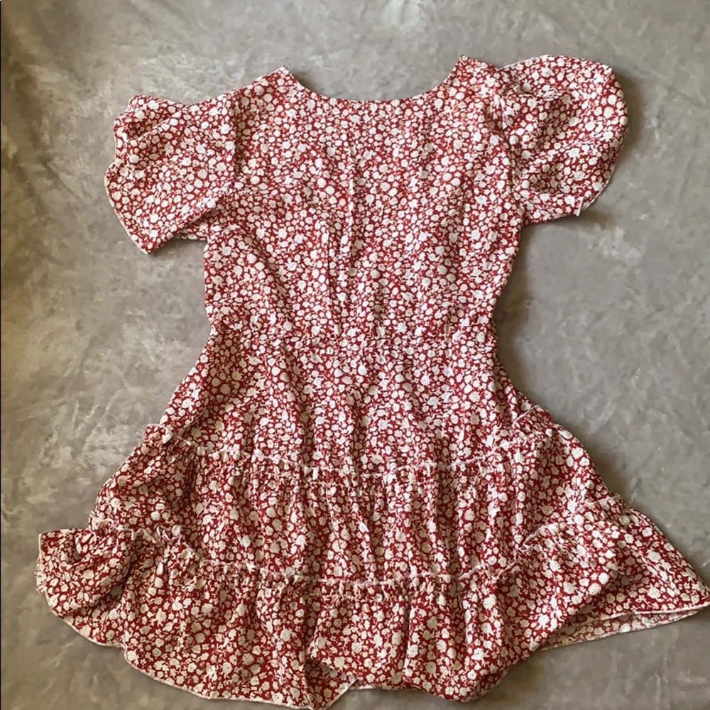 red floral ruffled dress - Picture 2 of 5